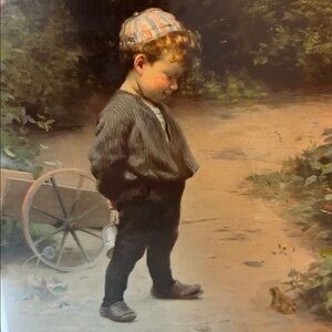 Paul Peel “The Young Biologist” Vintage Art Reproduction Framed 6”x9”